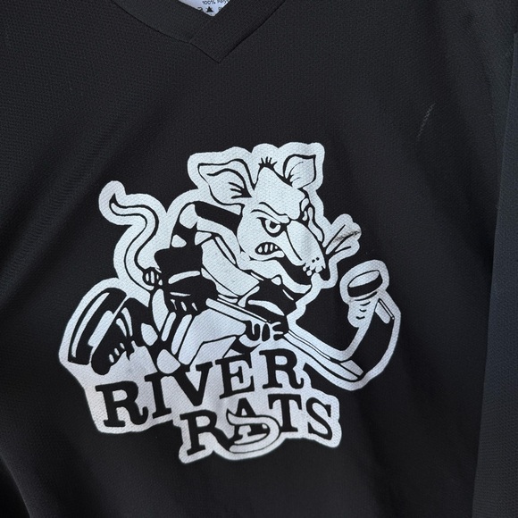 *RARE* Albany River Rats Vintage 90s Hockey Jersey Oversized Carolina Hurricanes - Picture 5 of 16